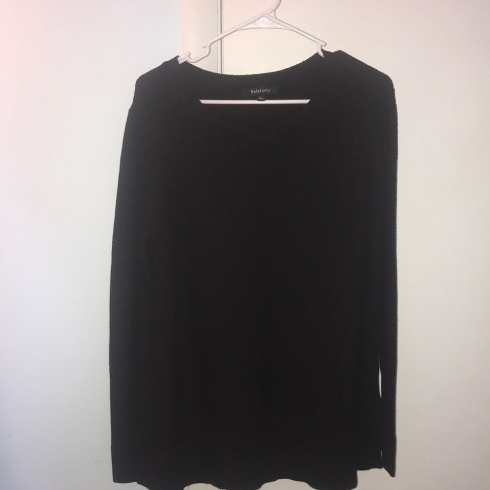 Plain black relativity sweater